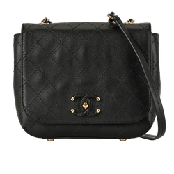 Small CC Turnlock Flap, Leather, Black, 27757469 (2019), AC/DB, 2*